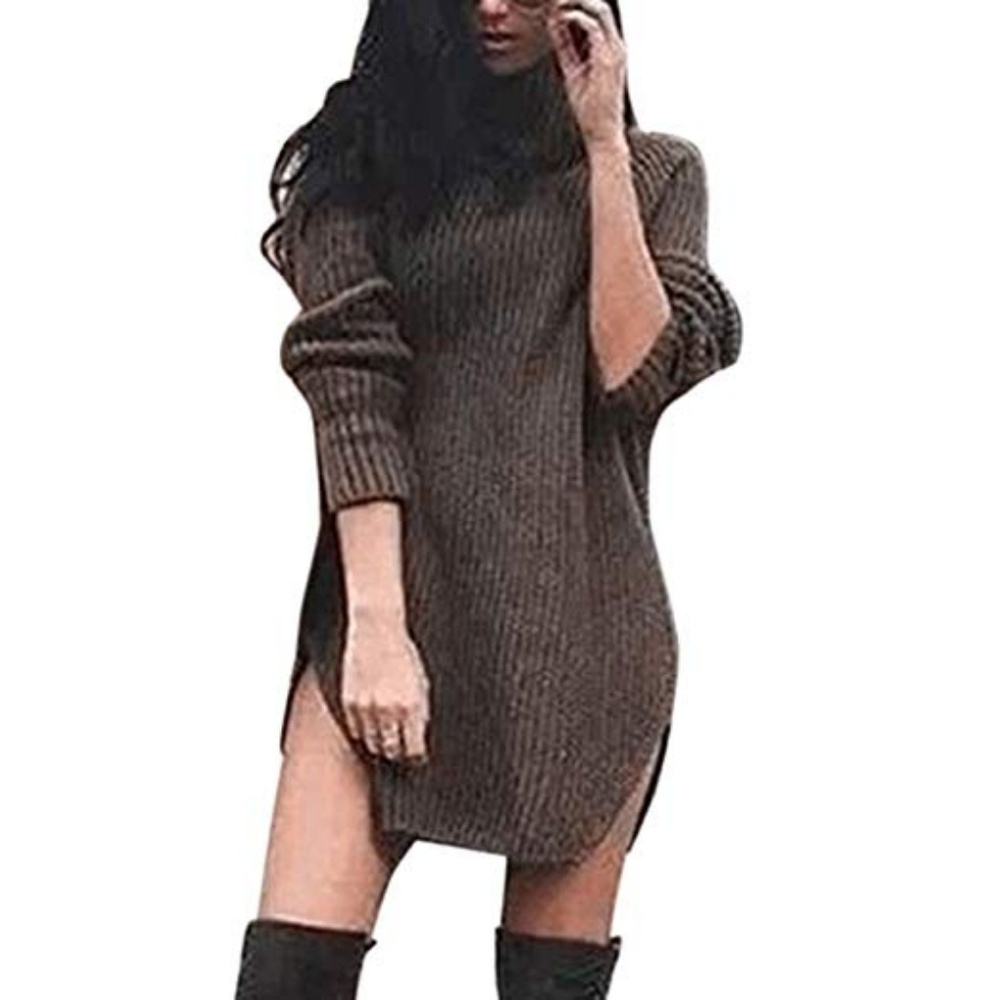 New Wine Chunky Sweater Dress - Picture 7 of 7